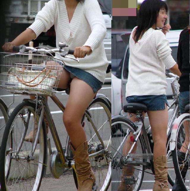 Mini skirt riding